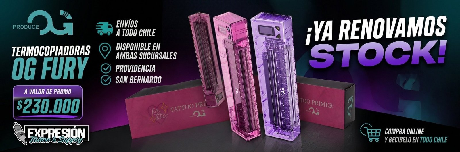Termocopiadoras OG Fury · renovamos stock